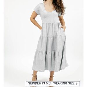 Smash + Tess Heather Gray Kids Dress